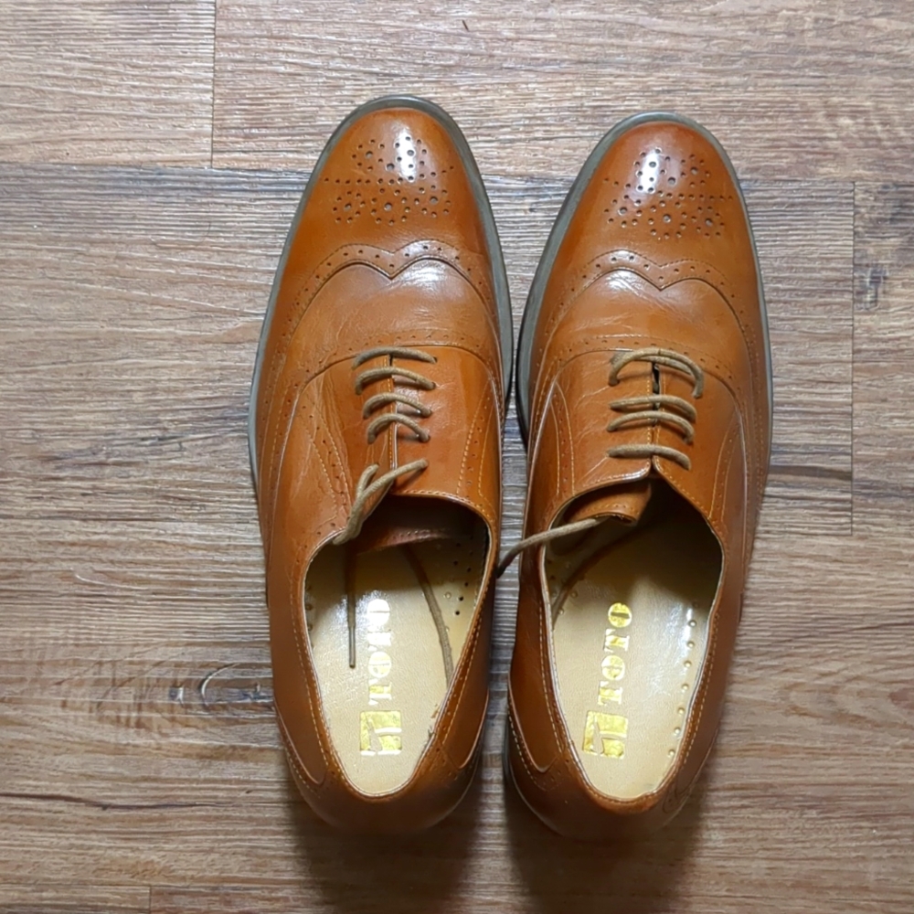 Brown Leather Oxford Shoes